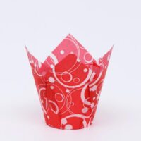 tulip red and white 45pcs