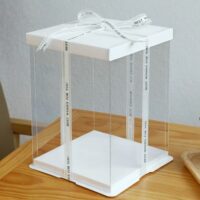 transparent cakebox white high