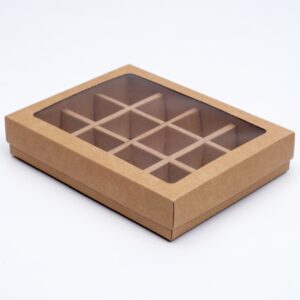 12 candies box brown