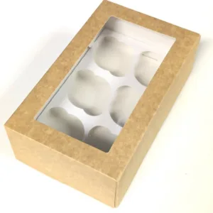 6 muffinsaskar i kraftpapper