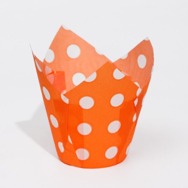 tulip orange polka dot