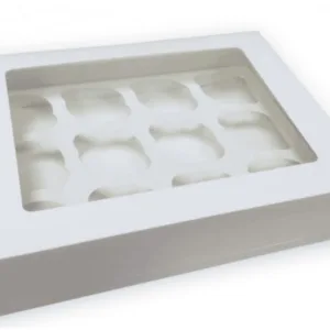 white 12 cupcake box
