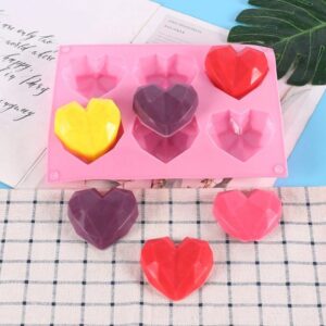 Silicone mold 6 Hearts