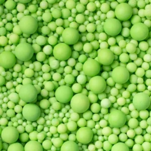 gaiši zaļas pērles